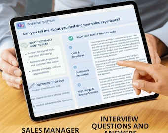 Sales Manager Interview Questions & Answers PDF | Behavioral Interview Guide with Answer Templates