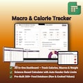 Weight Loss Tracker Spreadsheet, Calorie & Macro Tracker, Google Sheets Fitness Dashboard, Food Diary, Nutrition Log, 300 Food Database product logo