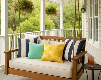Modern Porch Swing Plans: DIY Outdoor Hanging Bench(PDF Download)