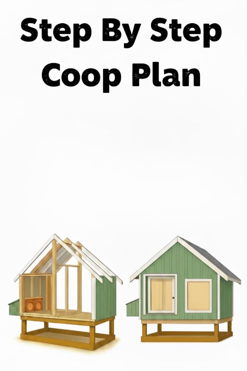 DIY 4x8 Chicken Coop Plans: Hen House Building Guide (PDF) - Etsy