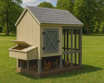 DIY 8X10 Chicken Coop Plan: Easy Build, 6-10 Hens (PDF Downloadable Guide)