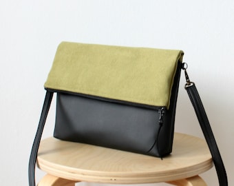 Foldover crossbody bag, Every day purse,  Handbag, Green