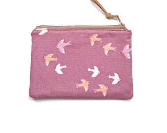 Floral Mini wallet, Coin Purse, Small zipper pouch, Card holder,