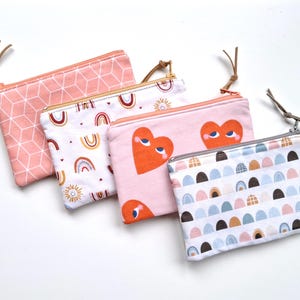 Linda mini billetera, monedero para niños, bolsa pequeña con cremallera, tarjetero,