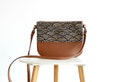 Crossbody leather bag, Clutch Purse, Every day purse, Vegan, Every day bag, Brown, Seigaiha product logo