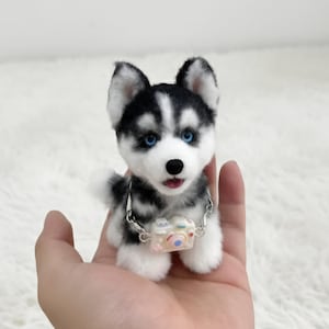 ESSA Handmade Husky Mini Plush | Dog Keychain | Bag Charm | Collectible | Stocking Gifts