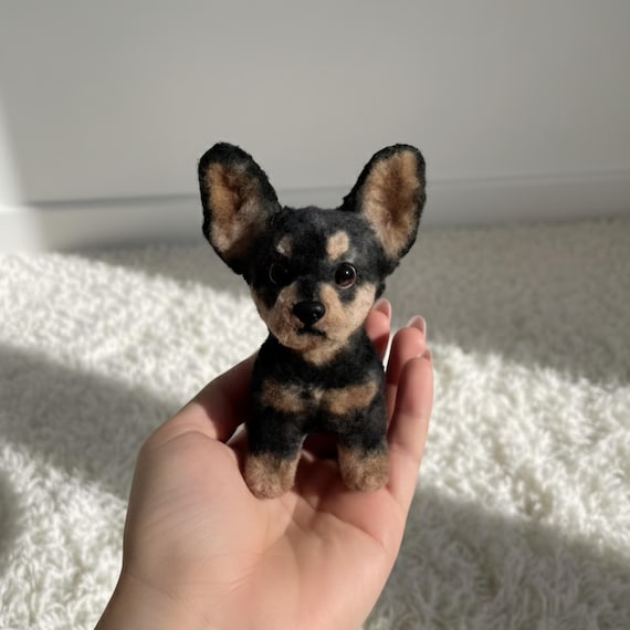 Handmade Miniature Pinscher Dog Mini Plush | Keychain | Bag Charm | Collectible | Pet Keepsake Gifts