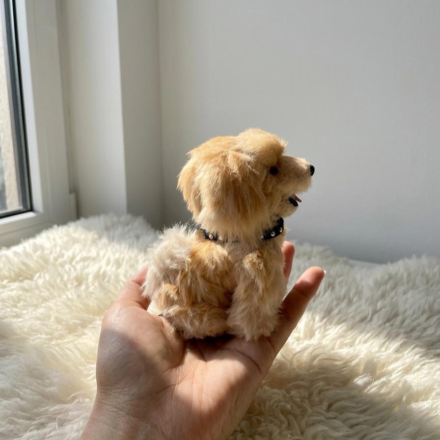 手作りのゴールデンレトリバーのミニぬいぐるみ｜犬のキーホルダー