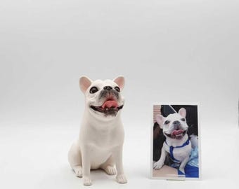 Custom Dog Miniature, Handmade Polymer Clay Pet Sculpture, Personalized Figurine Gift, Pet Memorial Keepsake