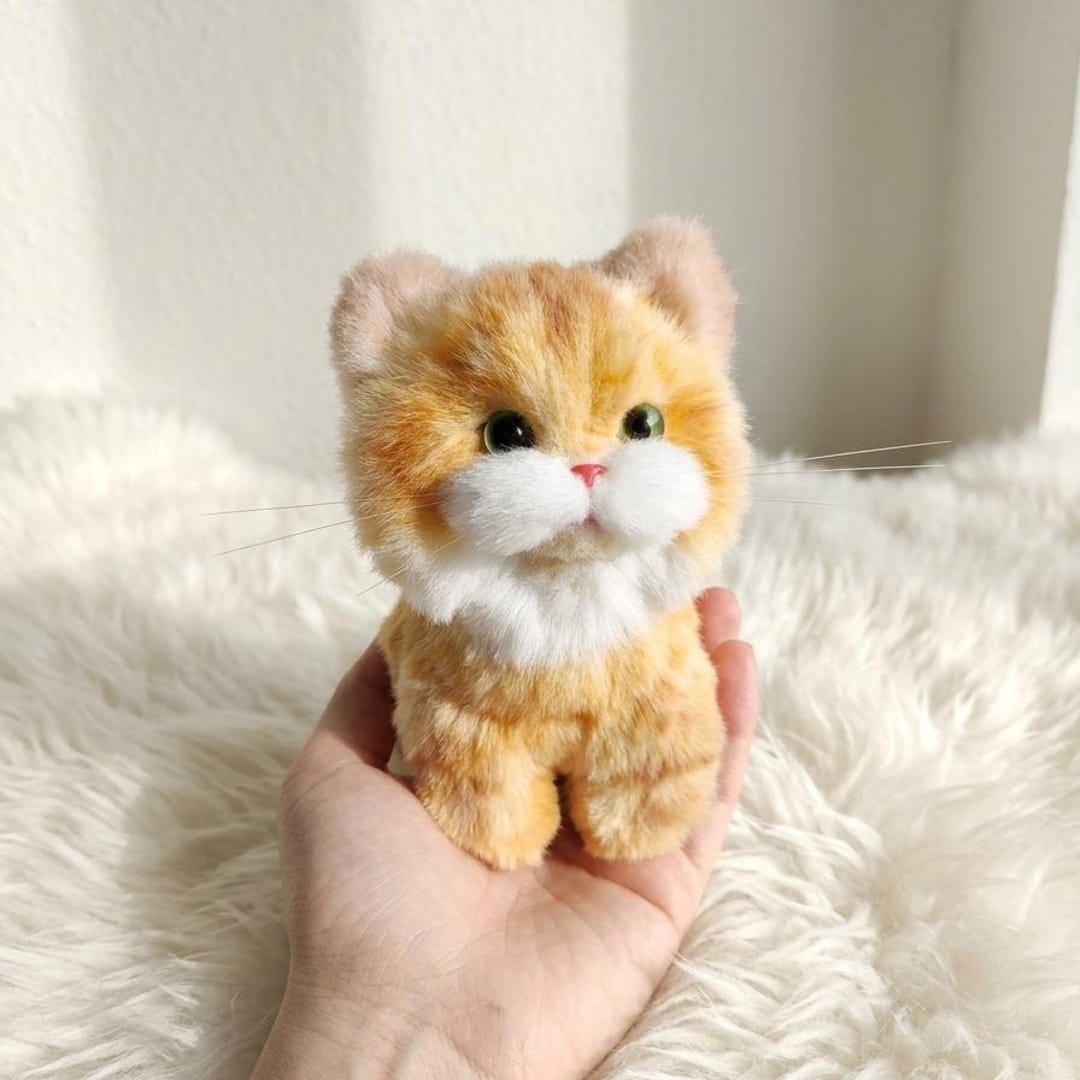 Handmade Orange Tabby Cat Mini Plush | Keychain | Bag Charm ...