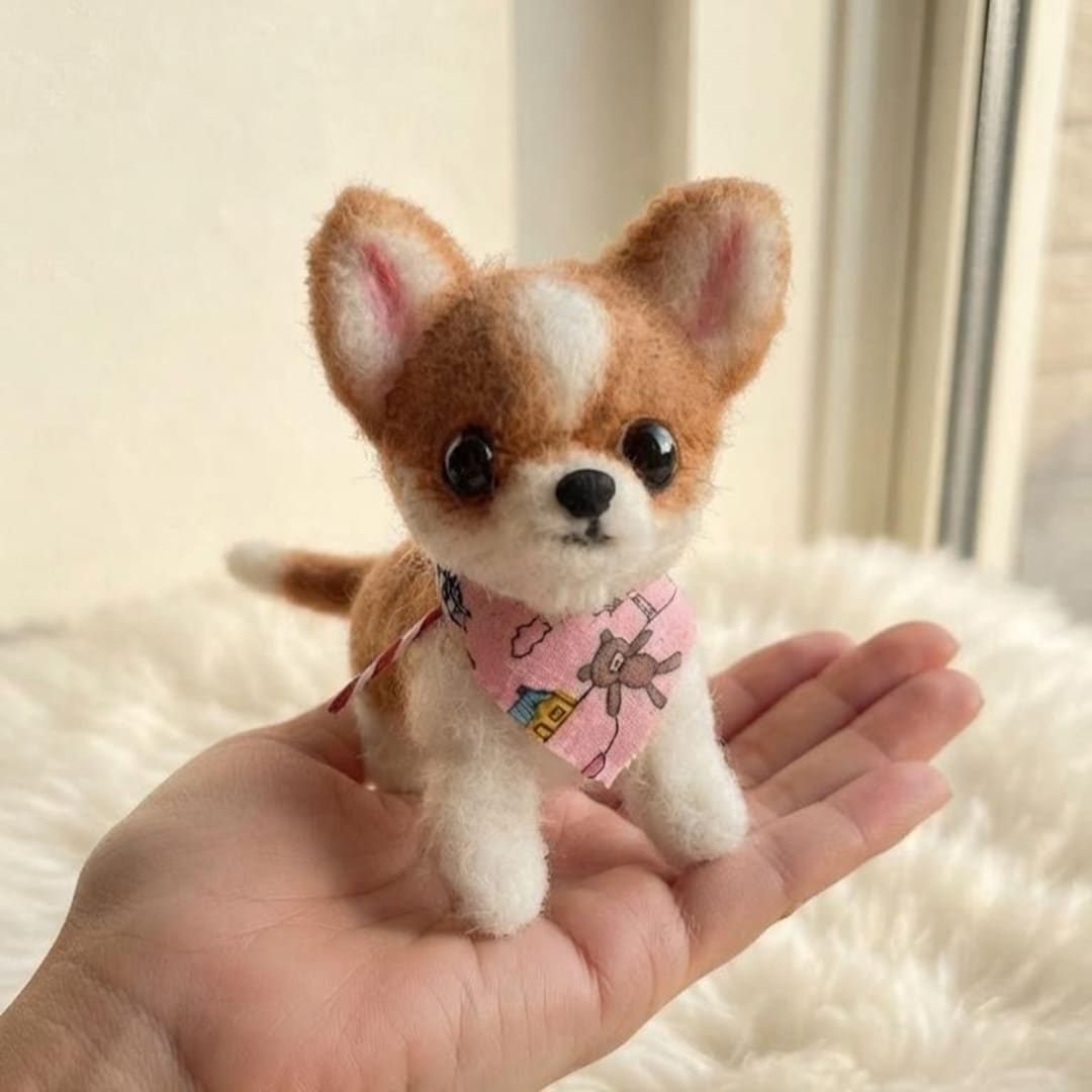 手作りチワワミニぬいぐるみ｜犬のキーホルダー｜バッグチャーム