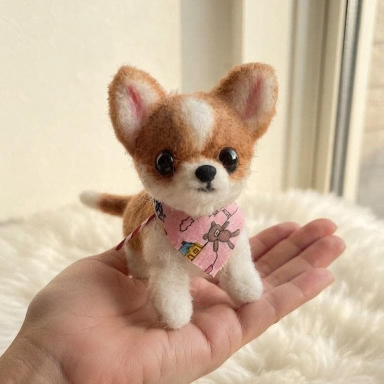 チワワぬいぐるみ　ハンドメイド 手作りチワワミニぬいぐるみ｜犬のキーホルダー｜バッグチャーム