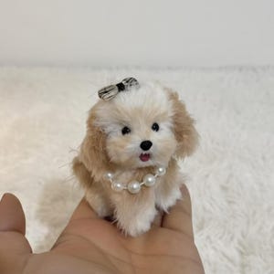 Handgemachtes Maltipoo Mini Plüsch | Schlüsselanhänger | Taschenanhänger | Hund Andenken Geschenke