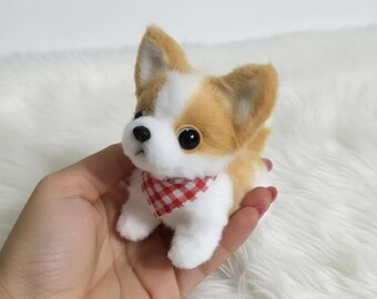 チワワぬいぐるみ　ハンドメイド 手作りチワワのミニぬいぐるみ | 犬用キーホルダー | バッグチャーム