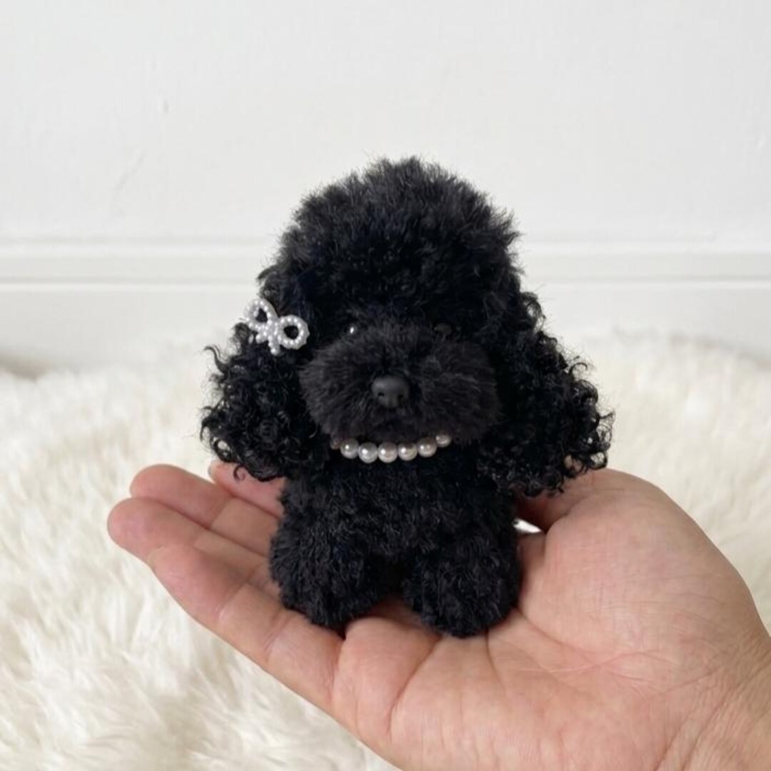 Handmade Black Cockapoo Mini Plush | Keychain | Bag Charm | Collectible ...