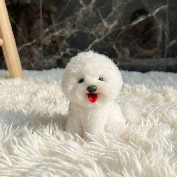 Handmade Bichon Frise Plush | Dog Keychain | Bag Charm