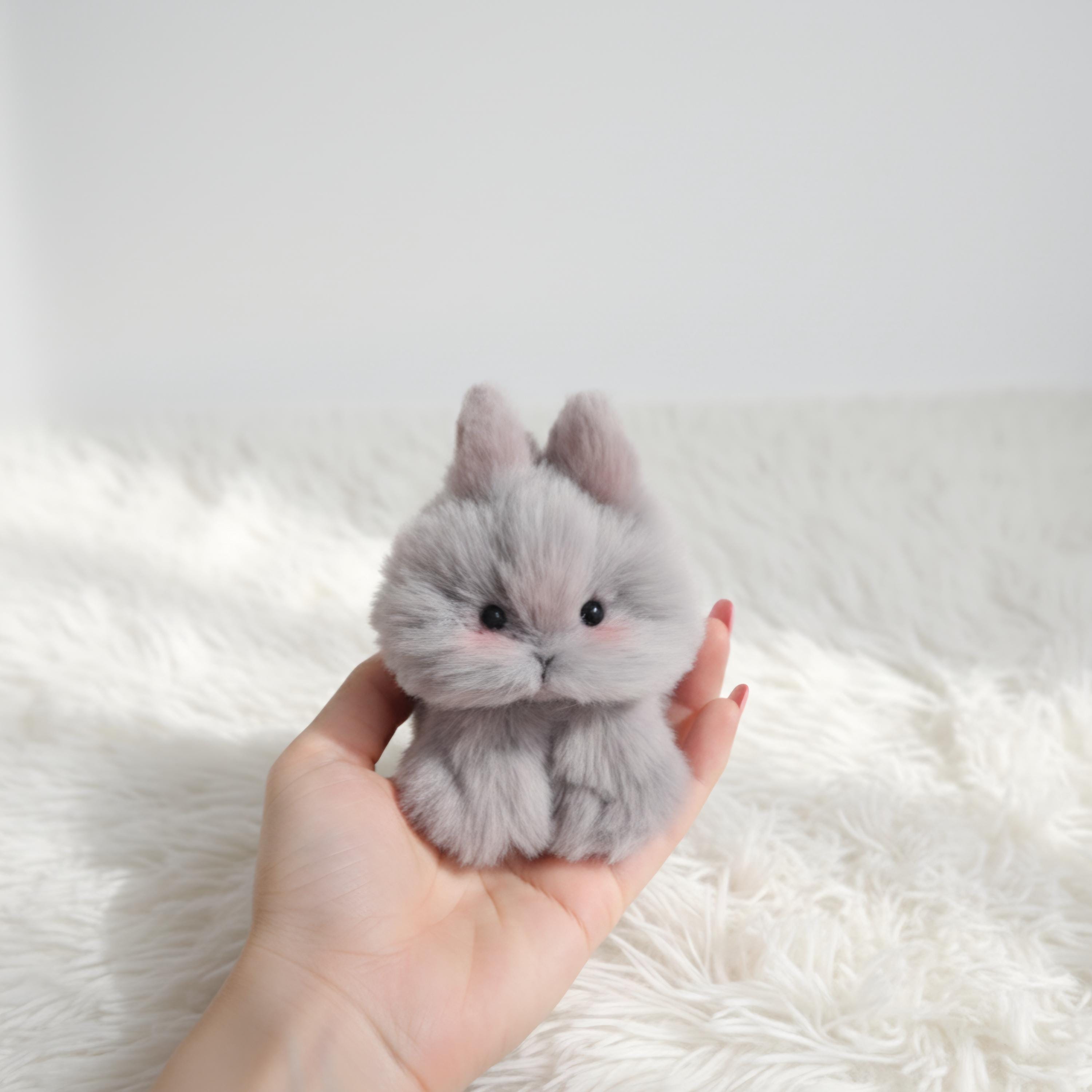 Handmade Bunny Mini Plush | Rabbit Keychain | Bag Charm | Collectible ...