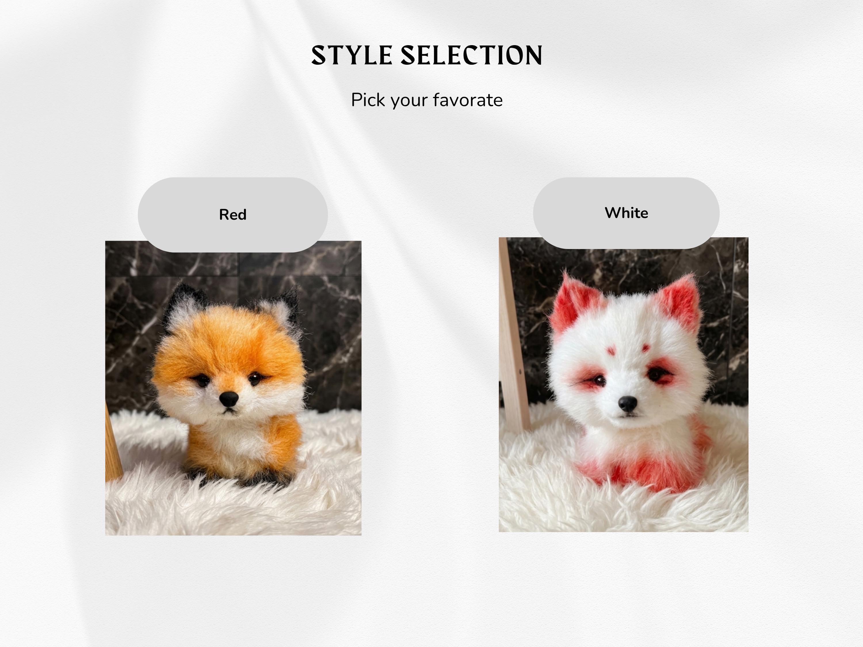 Handmade Red Fox Mini Plush | Arctic Fox | Keychain | Bag Charm