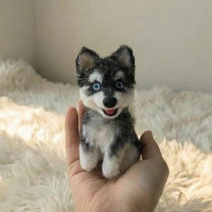Handmade Husky Mini Plush | Dog Keychain | Bag Charm | Collectible | Stocking Gifts