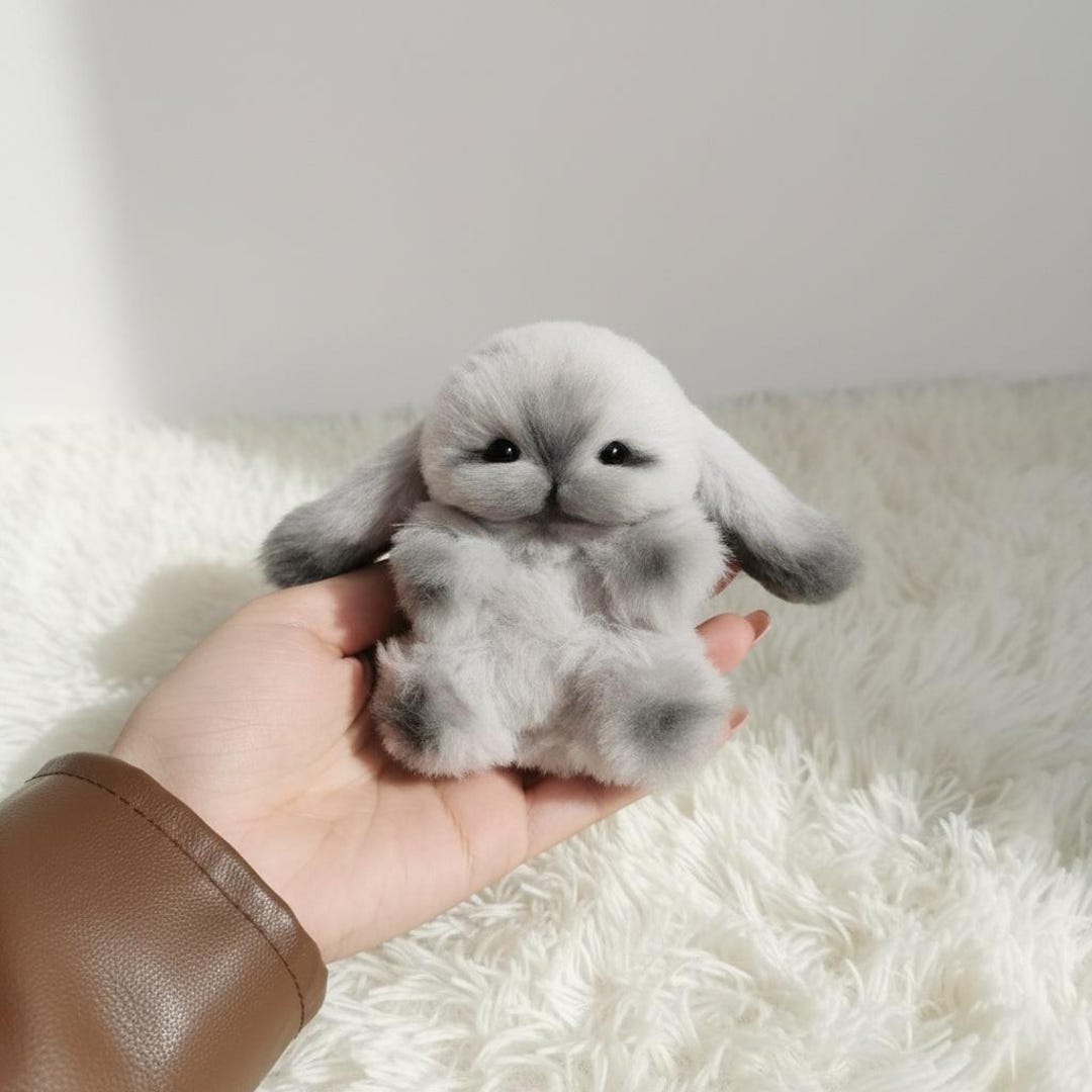 Handmade Floppy Bunny Mini Plush | Lop Rabbit Keychain | Bag Charm ...