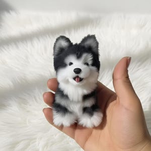 ESSA Handmade Alaskan Malamute Mini Plush | Dog Keychain | Bag Charm | Collectible | Stocking Gifts