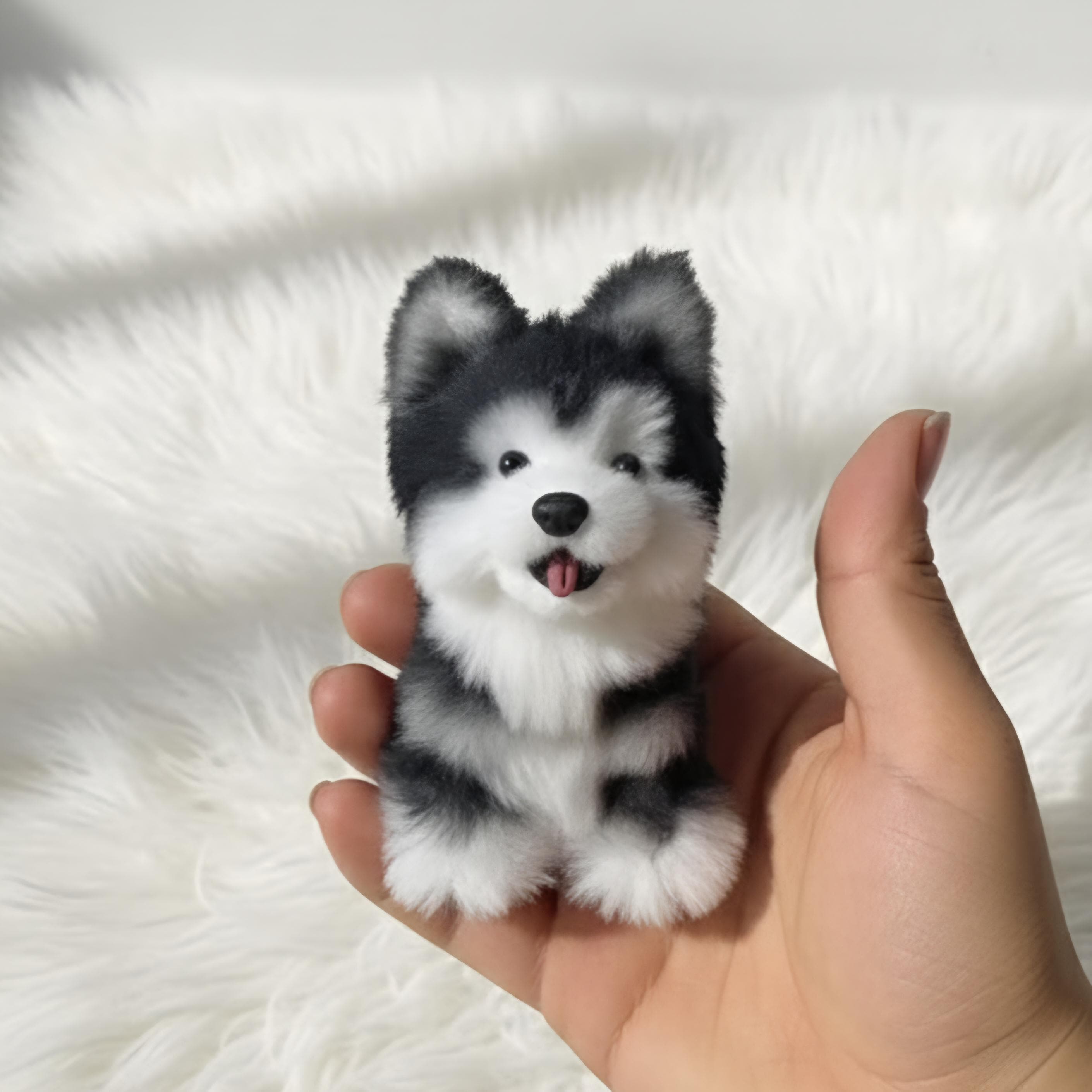 ハンドメイドのアラスカン・マラミュート ミニぬいぐるみ | 犬用