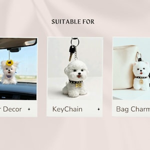 ESSA cat plush attached to a keyring, showing how it can be used as a keychain or bag charm, soft handmade plush design for everyday use.