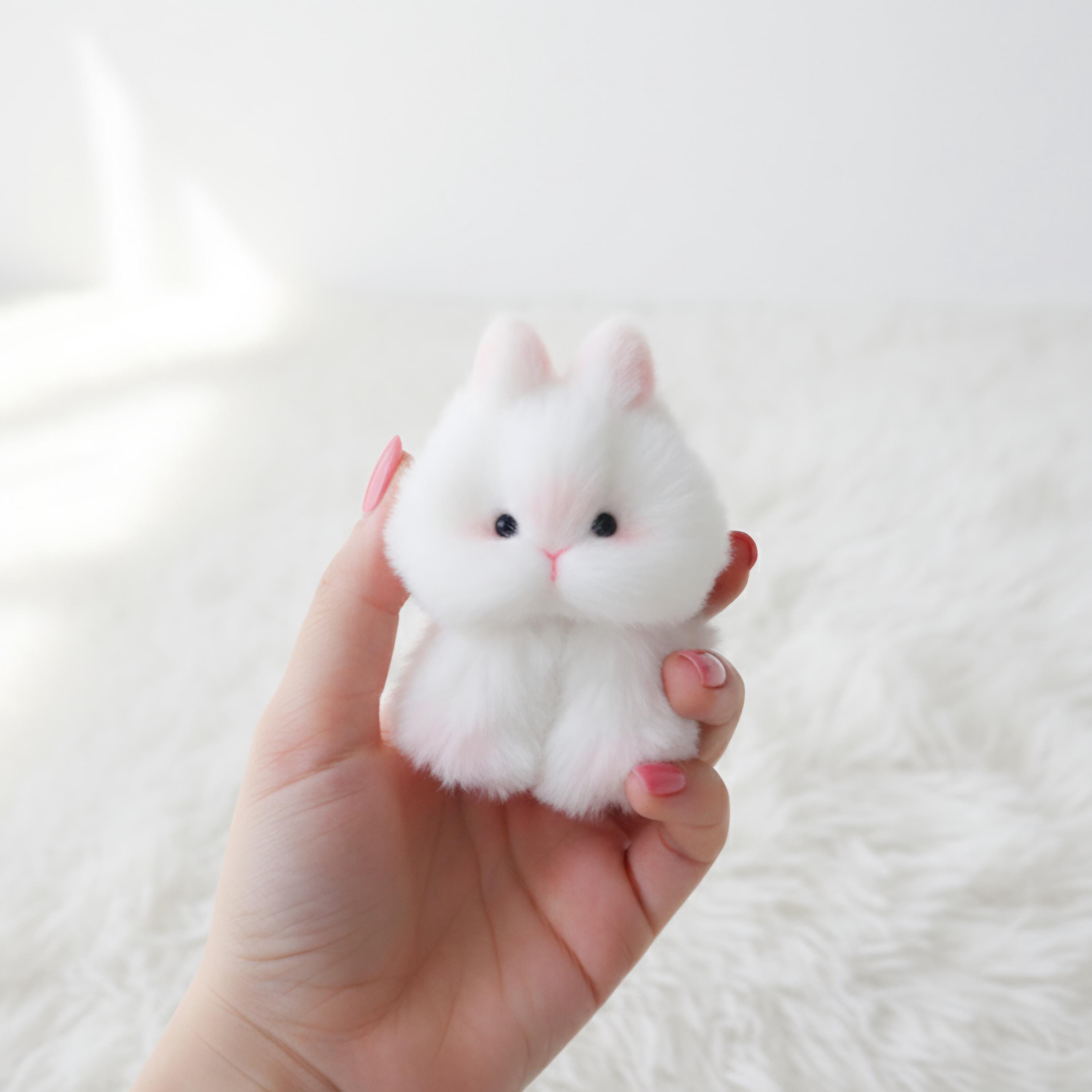 Handmade Bunny Mini Plush | Rabbit Keychain | Bag Charm | Collectible ...