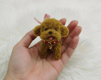 Handmade Poodle Dog Mini Doll Keychain | Bag Charm | Collectible