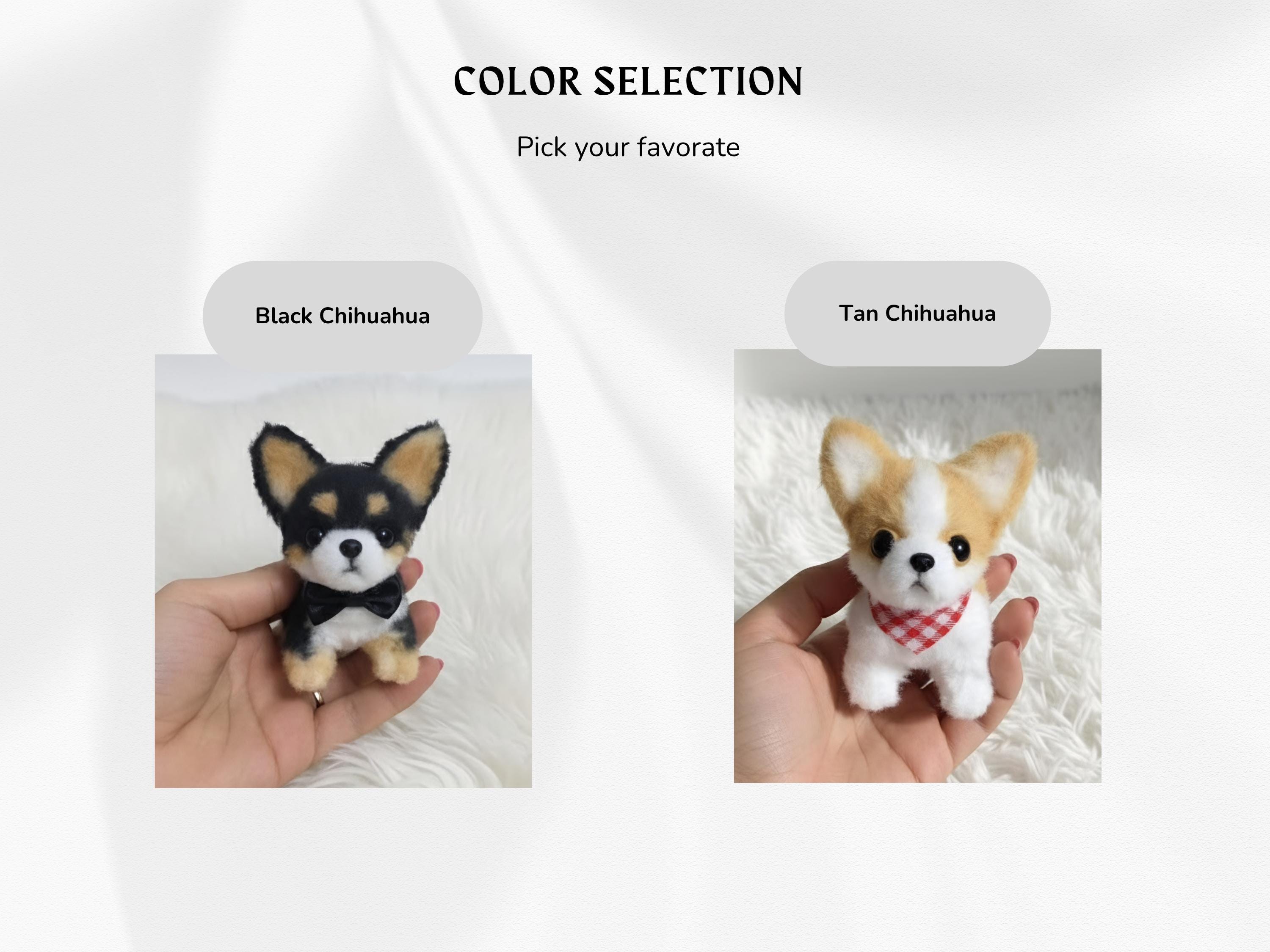 手作りチワワのミニぬいぐるみ | 犬用キーホルダー | バッグチャーム