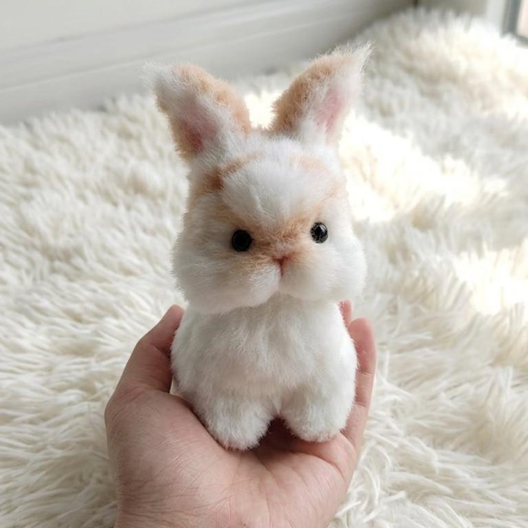 Handmade White Rabbit Mini Plush | Keychain | Bag Charm | Bunny Gifts ...