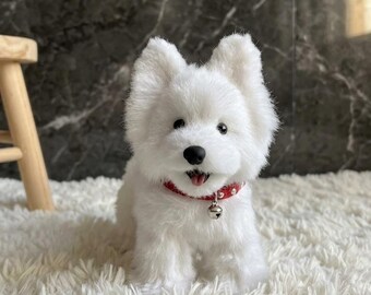 Handmade Swiss White Shepherd Mini Plush | Keychain | Bag Charm