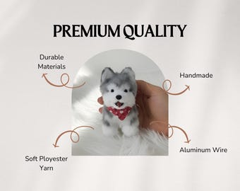 ハンドメイドのアラスカン・マラミュート ミニぬいぐるみ | 犬用