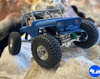 SCX24 YJ Comp Cut Blue Feather Lightweight Rock Crawler Body