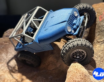SCX24 CJ5 Jeep "Blue Feather" Light Weight Rock Crawler Body