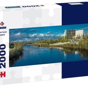 Noah Jigsaw Puzzle Fairbanks Alaska Skyline view over Chena River 2000pc Panoramic Puzzle 1000 pieces
