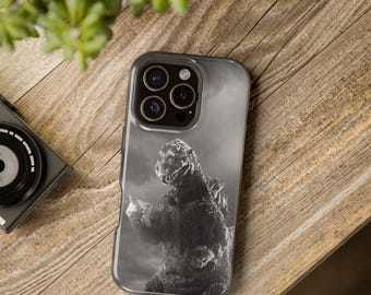 Vintage Kaiju Black and White Phone Case | Magnetic Impact-Resistant Case