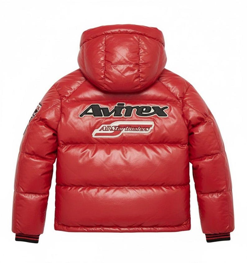 Chaqueta acolchada de cuero auténtico para hombre: estilo aviador negro con capucha estilo Avirex, abrigo de invierno de cuero auténtico, ropa de calle. Red