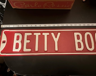 Betty Boop Metal Sign 36” long