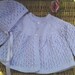 Reviewed by Anonymous reviewed Baby Girl's traditional lilac / mauve Diamond lace matinee jacket and bonnet. Diamond Jubilee inspired.