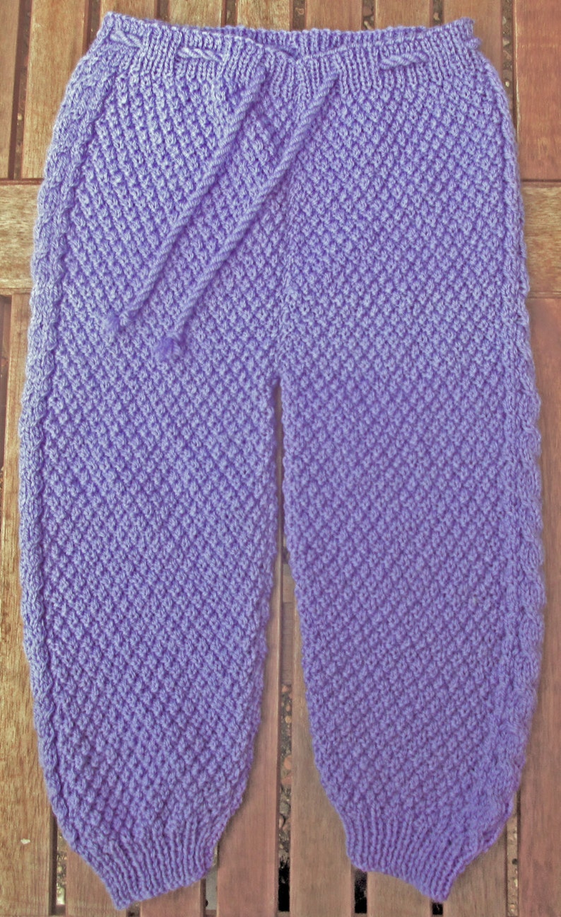 Baby infant girl toddler hand knitted mauve traditional image 3