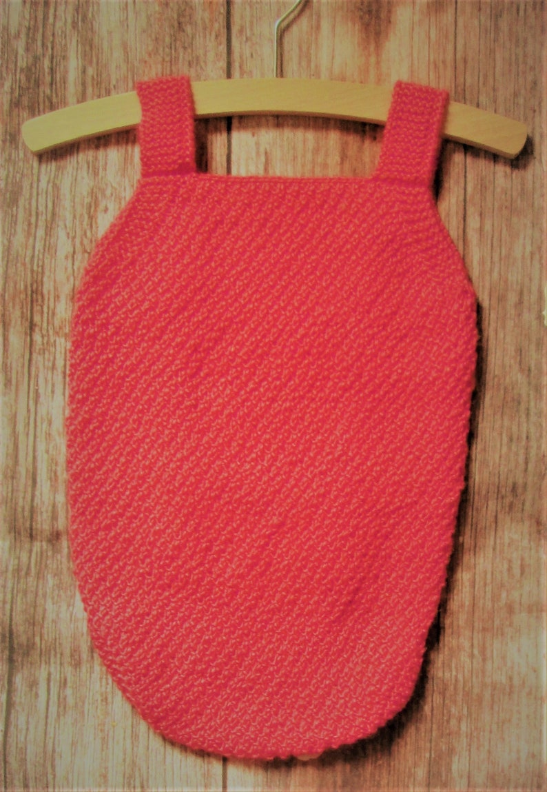 Baby's infants hand knitted soft raspberry pink romper all in one outfit with buttons OOAK diaper cover shorts bodysuit overalls photo prop image 6