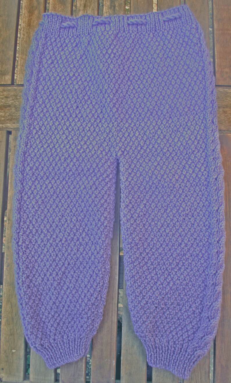 Baby infant girl toddler hand knitted mauve traditional image 4