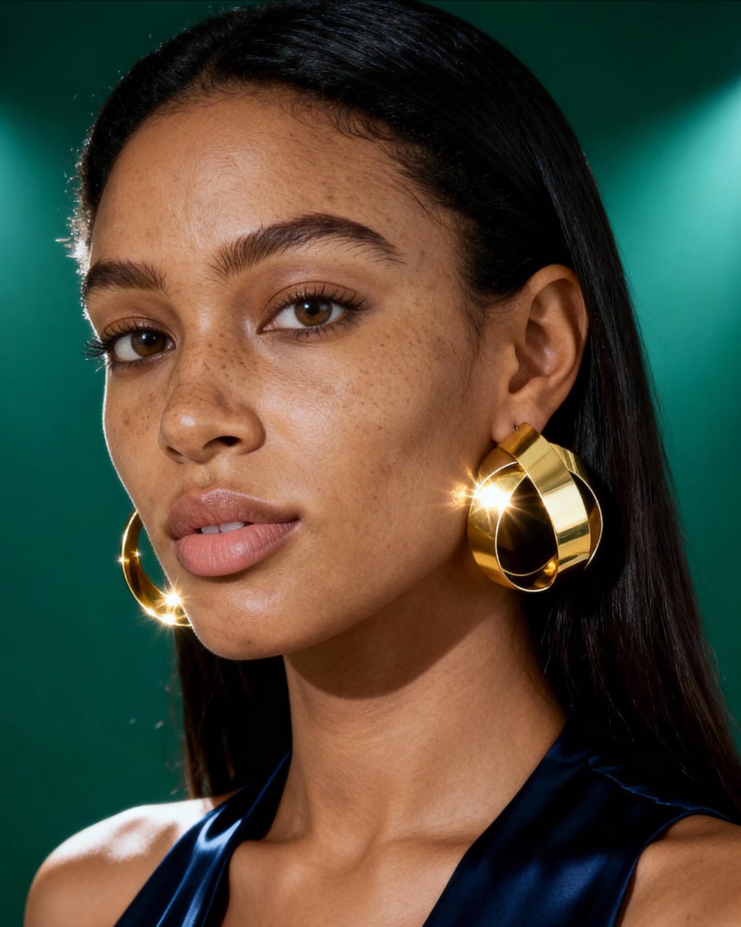 Maureen Statement Earrings by Berryredgal | Oversized Geometric Gold ...
