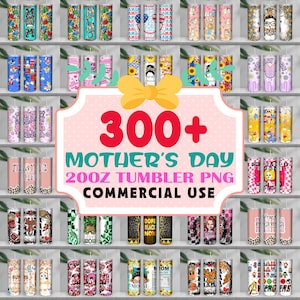 300+ Designs Happy Mother's Day 20oz Tumbler Wrap Bundle PNG, Mama Bundle Tumbler Wrap PNG, Mother's Day Tumbler Wrap PNG, Commercial Use