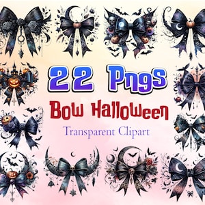 22 Designs Schleife Halloween Bundle Png, Halloween Png Sublimation, Schleife Png, Halloween Cliparts, Schleife Halloween Png, digitaler Download