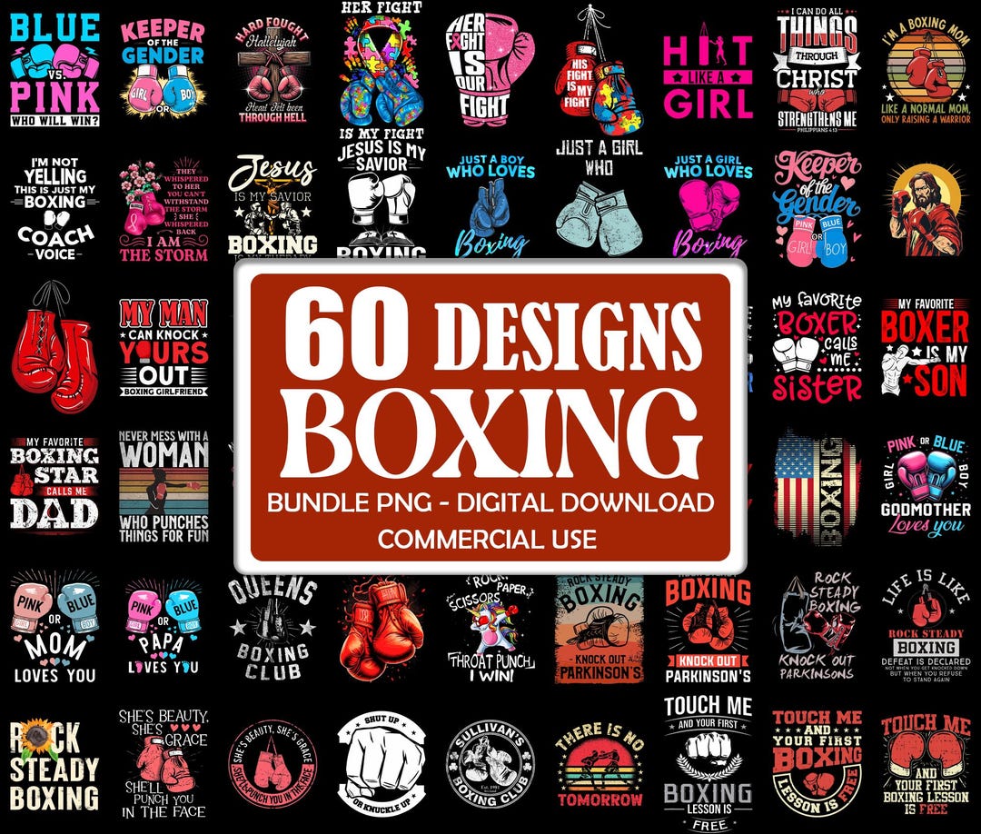 60 Designs Boxing Bundle Png, Boxing Glove Png, Boxing Art Designs ...