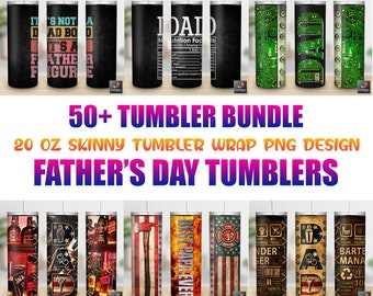 Vatertag Tumbler 50+ Designs 20 Oz Skinny Tumbler Wrap Png-Bundle, Vatertag Tumbler Wrap PNG Bundle, Dad Tumbler Bundle