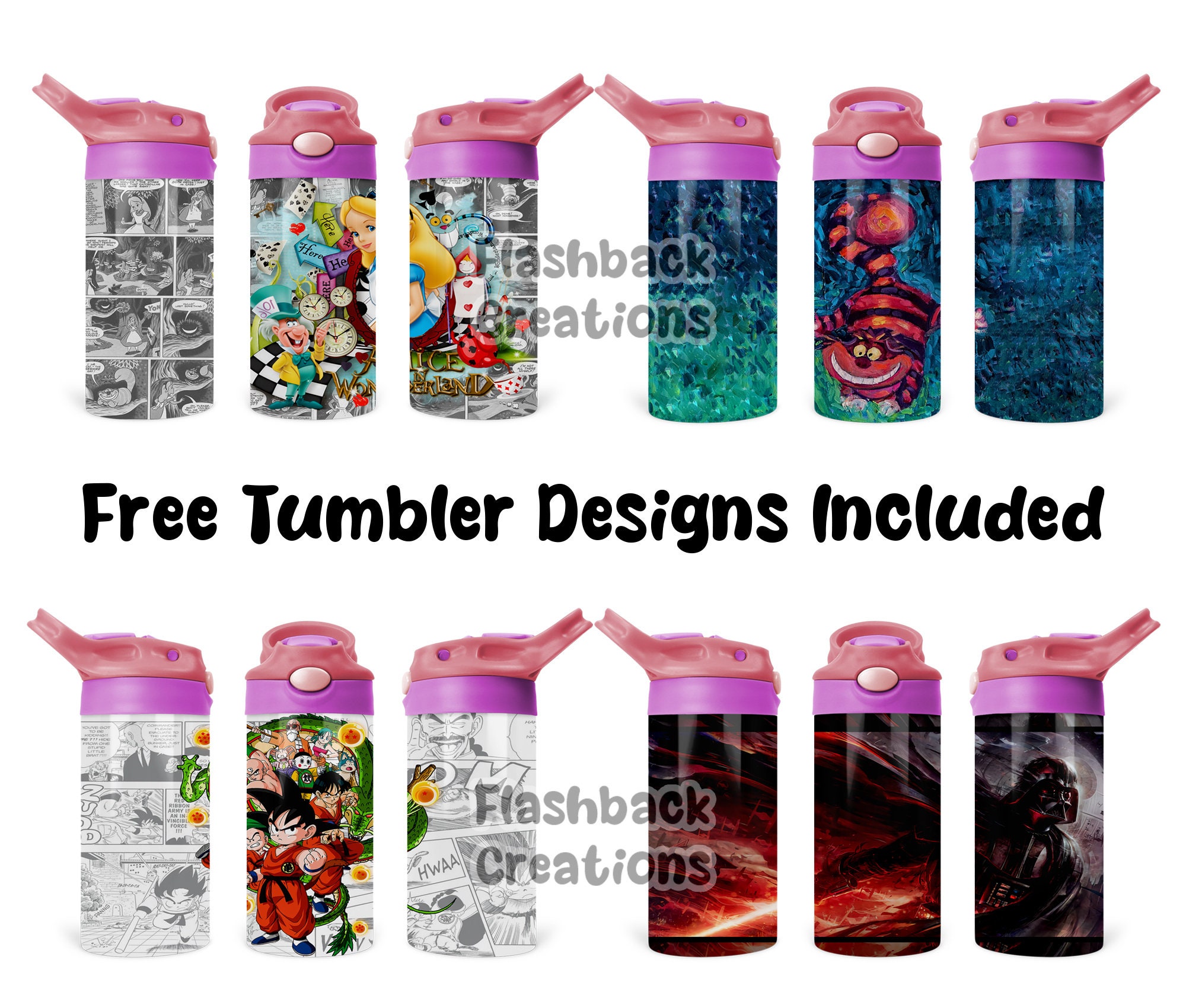Movies 300dpi 12oz Kids Flip Top Sippy Cup Tumbler Wrap PNG - Etsy