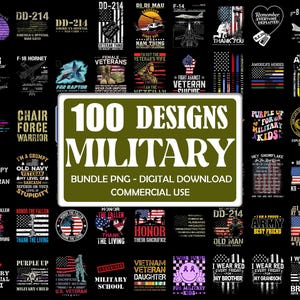 100 Designs Military Bundle PNG, Patriotic Veteran PNG, Veteran USA Military Designs, Veteran Day Png, 4th of July Army Png, Commercial Use